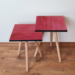 Hanah Home Mesa Nido 2 Piezas Rosa